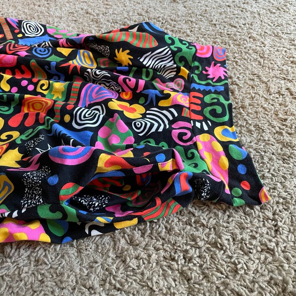 Nooworks Francis Circle Skirt Party Mix cotton blend black colorful size L - Picture 11 of 12